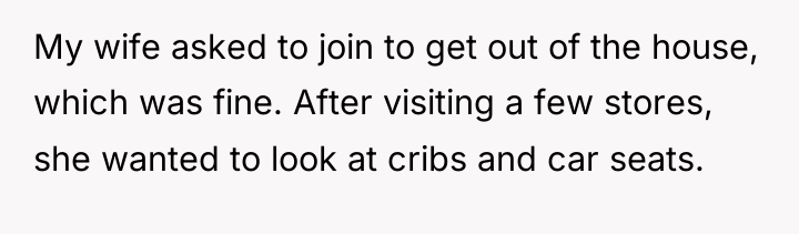 My wife asked to join to get out of the...