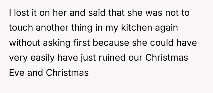I lost it on her and said that she was...