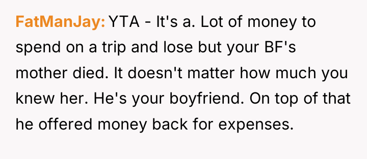 FatManJay YTA - It's a. Lot of money to spend...