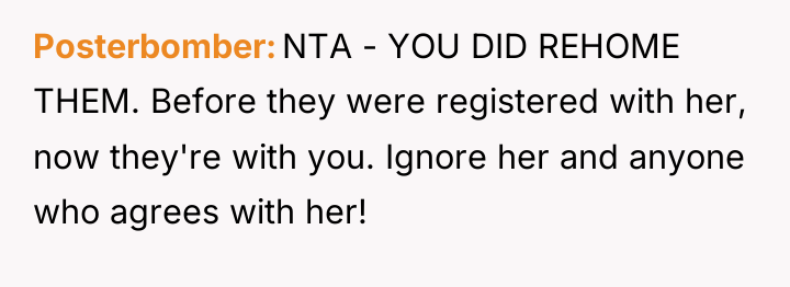 Posterbomber NTA - YOU DID REHOME THEM. Before they were...