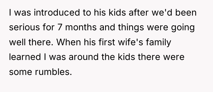 I was introduced to his kids after we'd been serious...