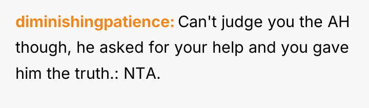 diminishingpatience Can't judge you the AH though, he asked for...