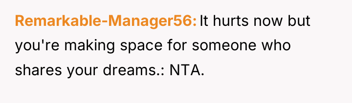 Remarkable-Manager56 It hurts now but you're making space for someone...