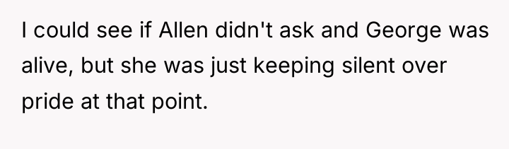 I could see if Allen didn't ask and George was...