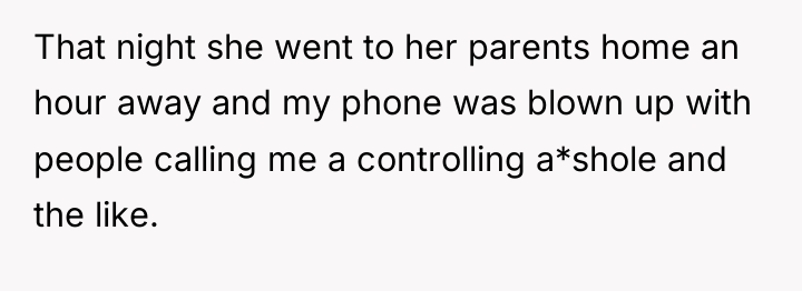 That night she went to her parents home an hour...