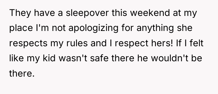 They have a sleepover this weekend at my place I'm...