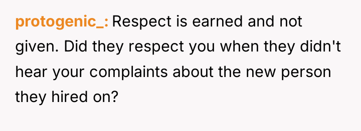 protogenic_ Respect is earned and not given. Did they respect...