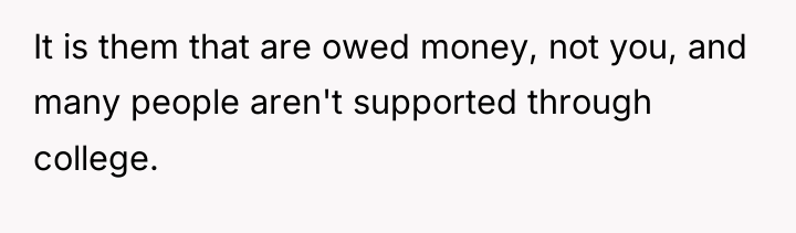 It is them that are owed money, not you, and...