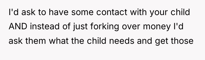 I'd ask to have some contact with your child AND...