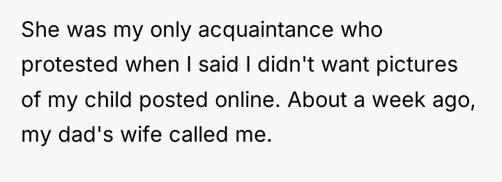 She was my only acquaintance who protested when I said...
