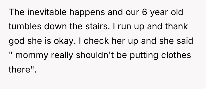 The inevitable happens and our 6 year old tumbles down...