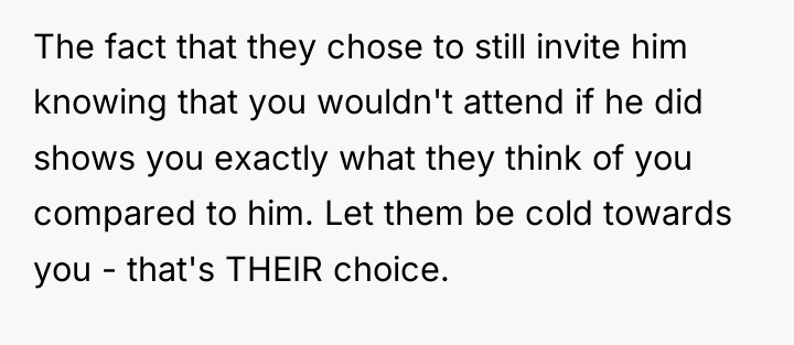 The fact that they chose to still invite him knowing...