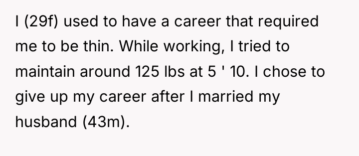 I (29f) used to have a career that required me...