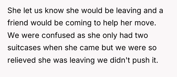 She let us know she would be leaving and a...