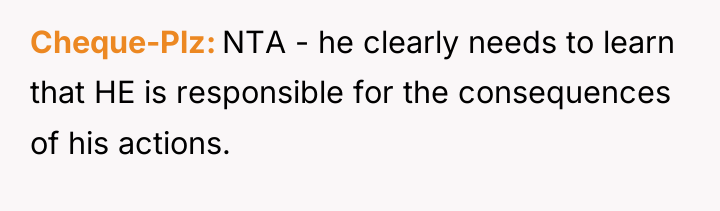 Cheque-Plz NTA - he clearly needs to learn that HE...