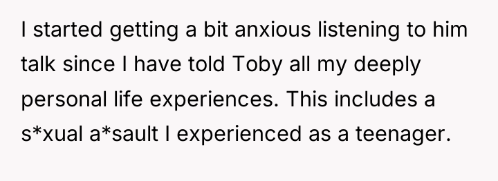 I started getting a bit anxious listening to him talk...