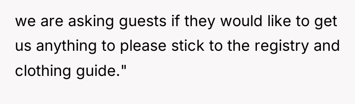 we are asking guests if they would like to get...