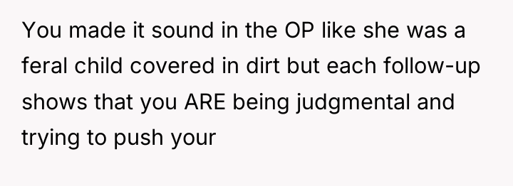You made it sound in the OP like she was...