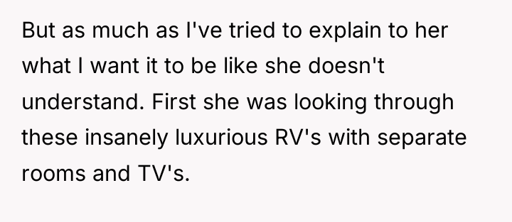 But as much as I've tried to explain to her...