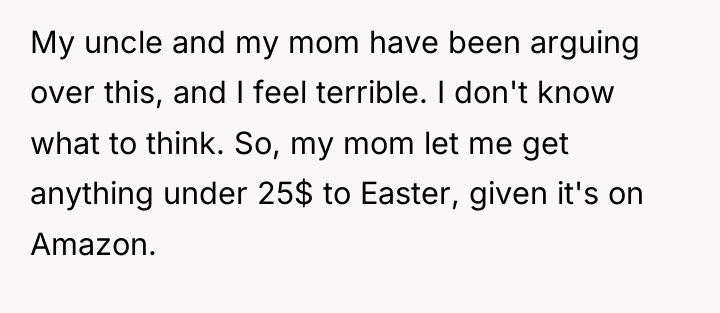 My uncle and my mom have been arguing over this,...