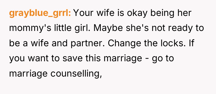 grayblue_grrl Your wife is okay being her mommy's little girl....