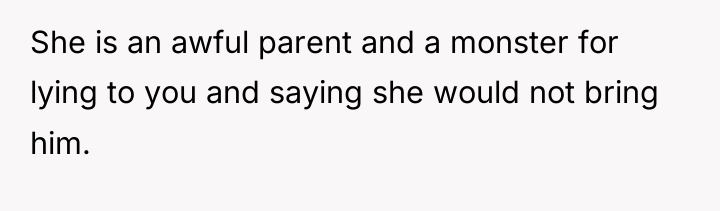 She is an awful parent and a monster for lying...