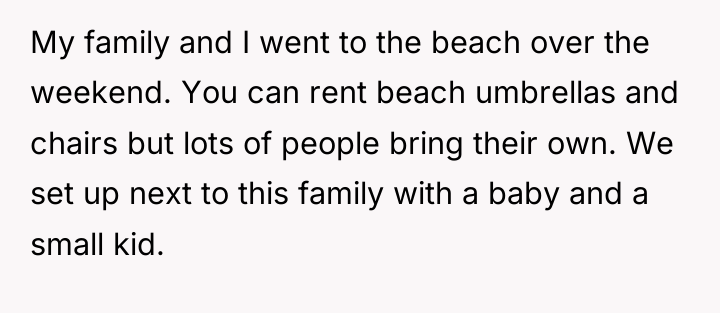 My family and I went to the beach over the...