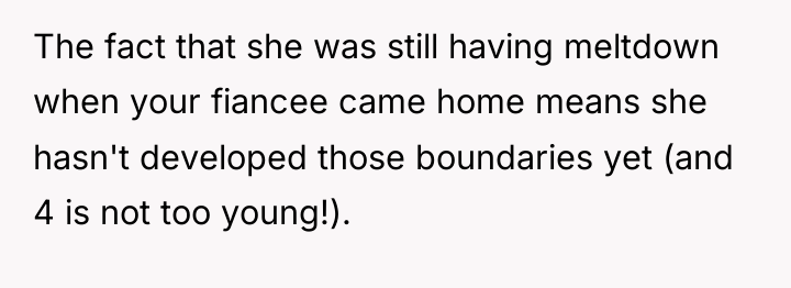 The fact that she was still having meltdown when your...