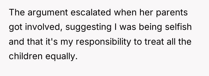 The argument escalated when her parents got involved, suggesting I...