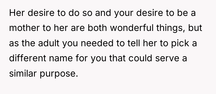 Her desire to do so and your desire to be...