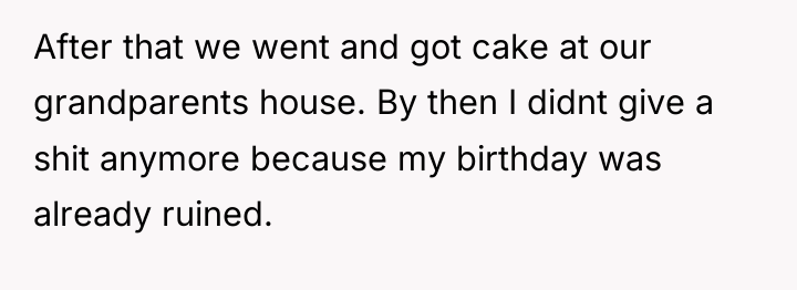 After that we went and got cake at our grandparents...