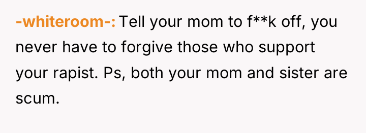 -whiteroom- Tell your mom to f**k off, you never have...