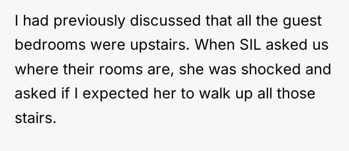 I had previously discussed that all the guest bedrooms were...