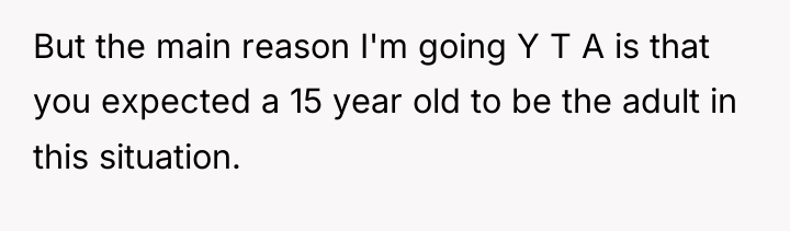 But the main reason I'm going Y T A is...