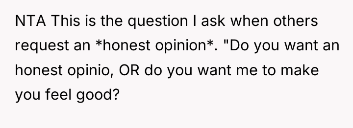 NTA This is the question I ask when others request...