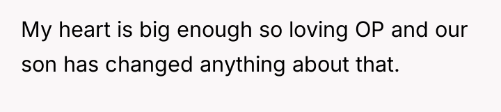 My heart is big enough so loving OP and our...