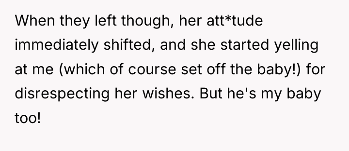 When they left though, her att*tude immediately shifted, and she...