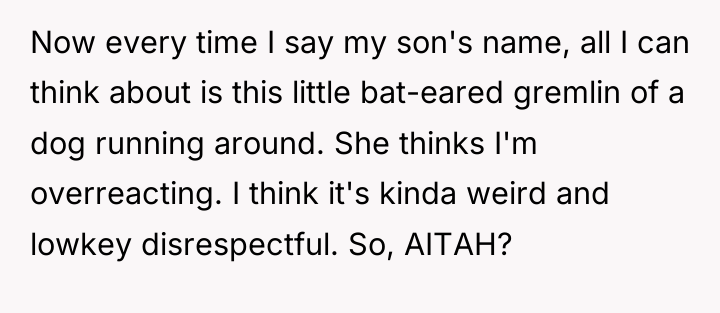 Now every time I say my son's name, all I...