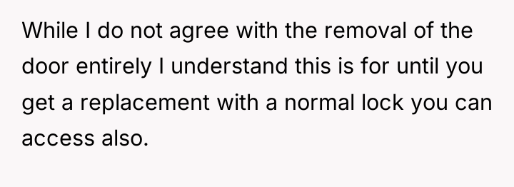 While I do not agree with the removal of the...