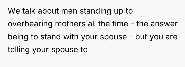 We talk about men standing up to overbearing mothers all...
