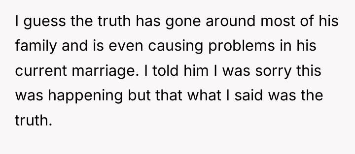 I guess the truth has gone around most of his...