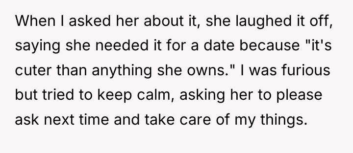 When I asked her about it, she laughed it off,...