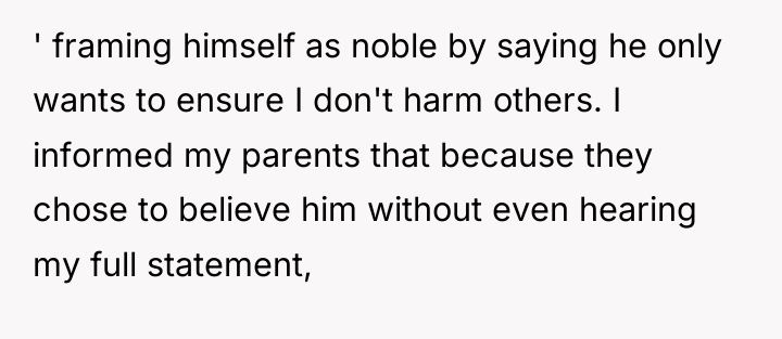 ' framing himself as noble by saying he only wants...