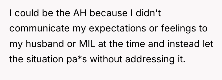 I could be the AH because I didn't communicate my...
