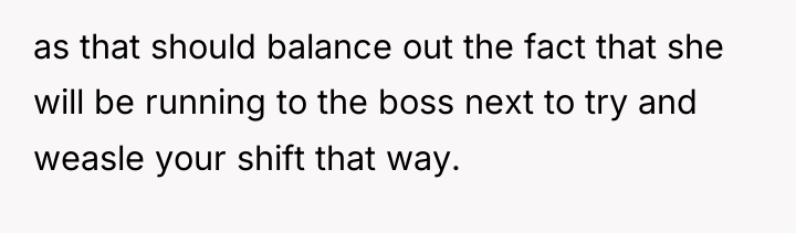 as that should balance out the fact that she will...