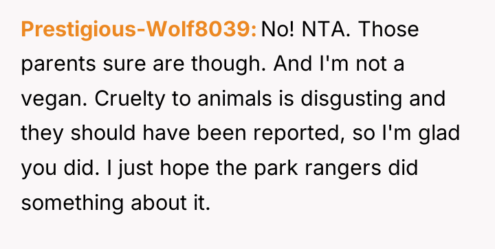 Prestigious-Wolf8039 No! NTA. Those parents sure are though. And I'm...