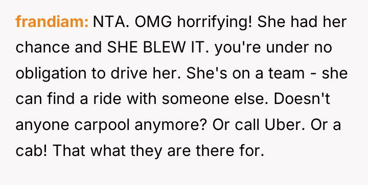 frandiam NTA. OMG horrifying! She had her chance and SHE...