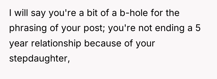 I will say you're a bit of a b-hole for...