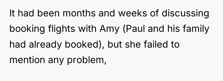 It had been months and weeks of discussing booking flights...