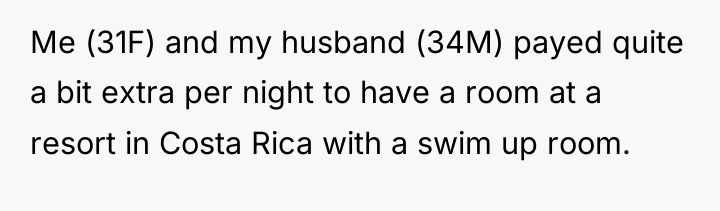 Me (31F) and my husband (34M) payed quite a bit...